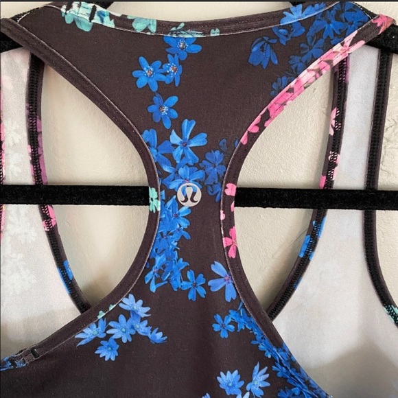 lululemon Cool Racerback Black Multi Floral - Picture 6 of 6